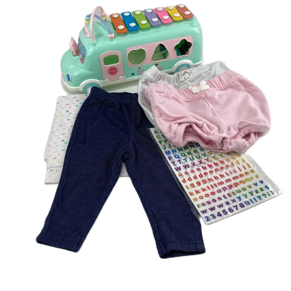 Ruohey Baby Toy Musical School Bus Piano sticker pack leggings and bloomers 9m